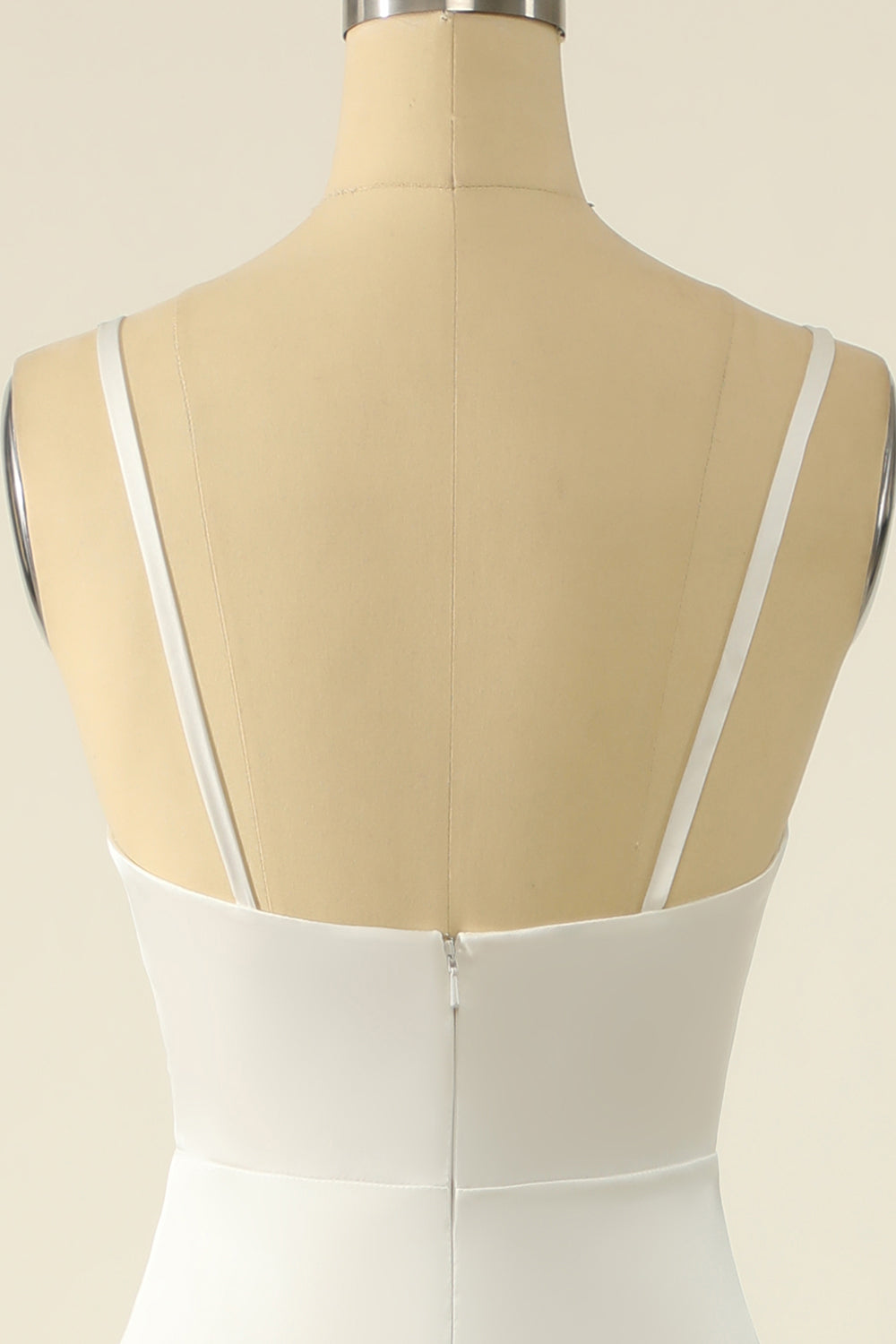 Robe de mariée simple en satin ivoire