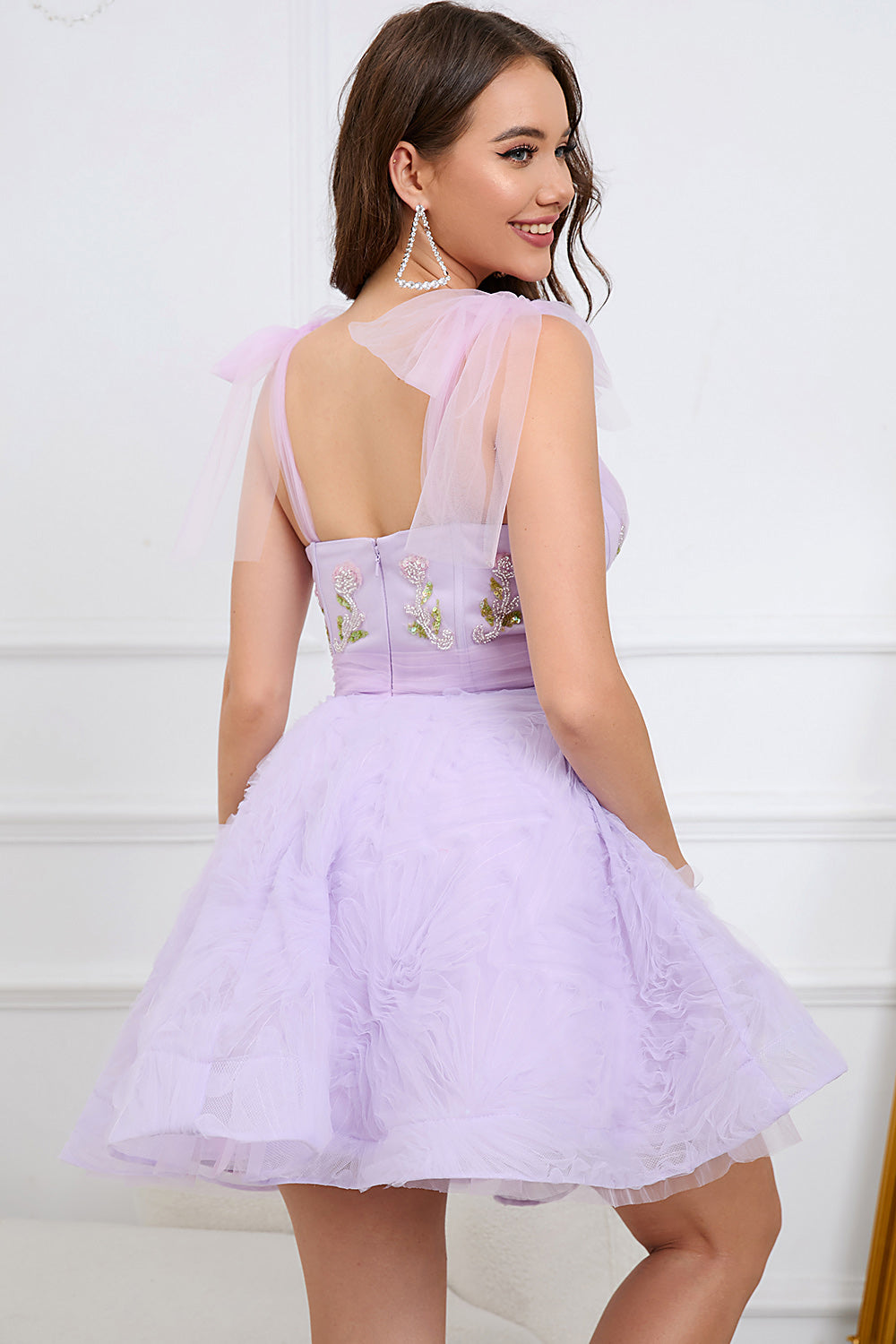 Sweetheart Green A Line Tulle Cocktail Dress