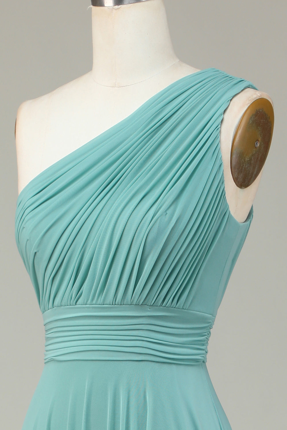 Robe de demoiselle d'honneur longue A-Line asymétrique Verre de mer