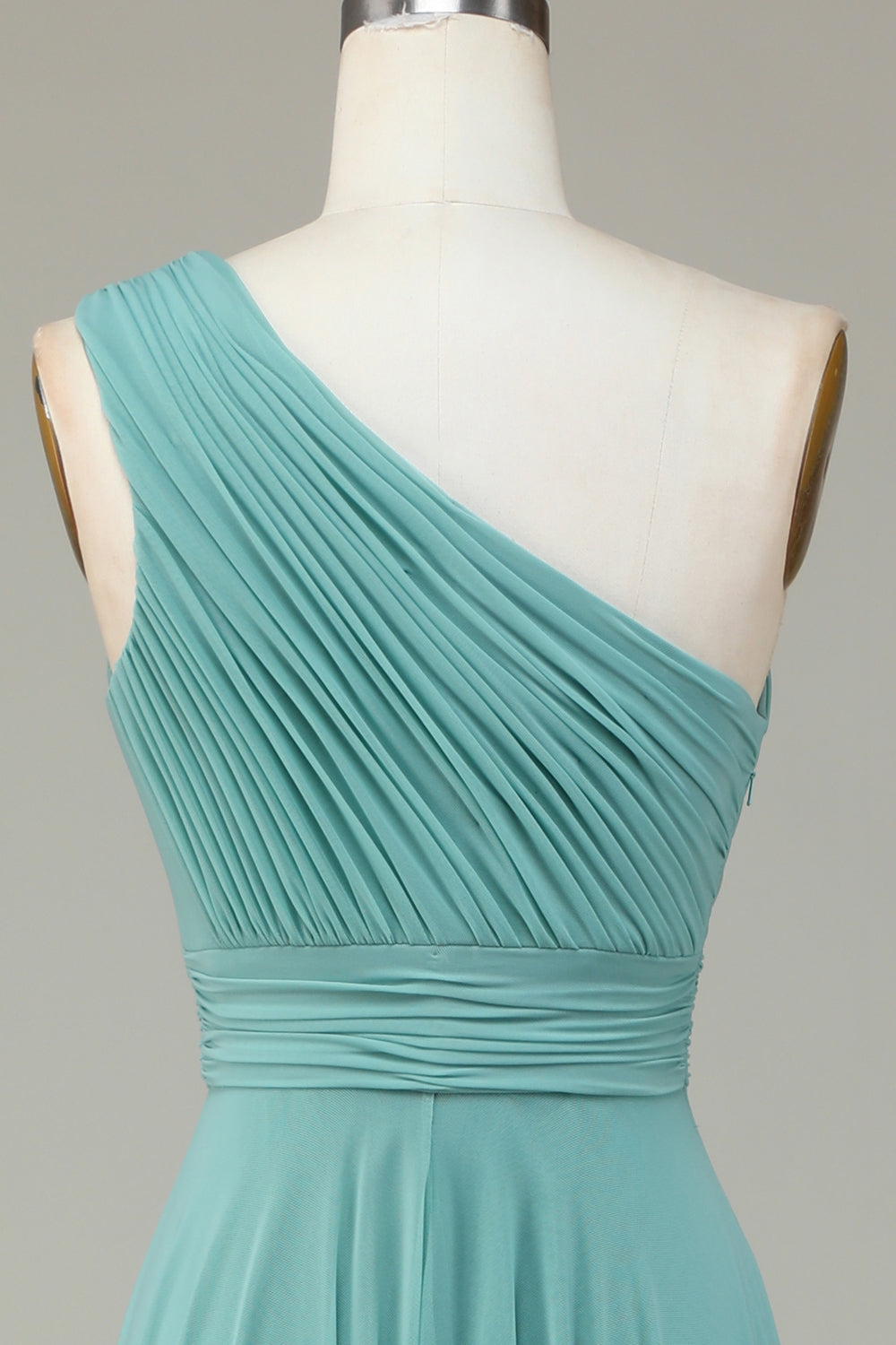 Robe de demoiselle d'honneur longue A-Line asymétrique Verre de mer