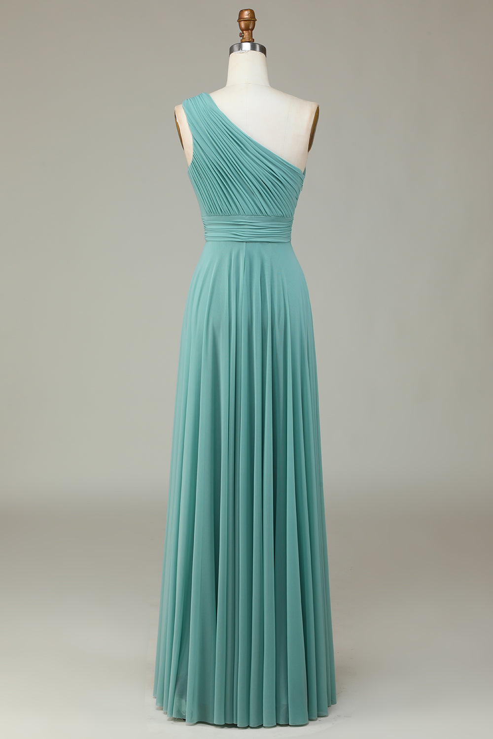 Robe de demoiselle d'honneur longue A-Line asymétrique Verre de mer