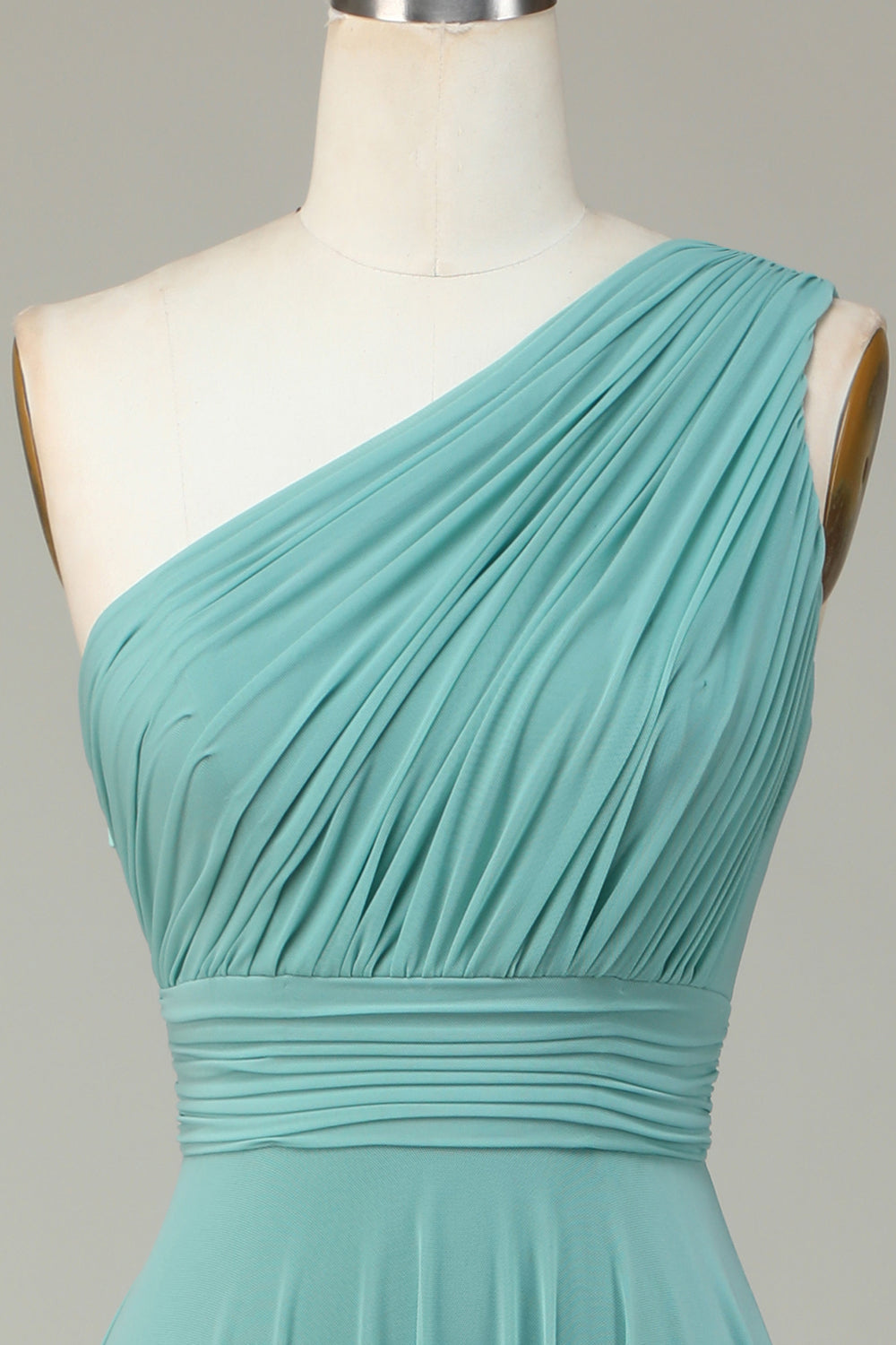 Robe de demoiselle d'honneur longue A-Line asymétrique Verre de mer