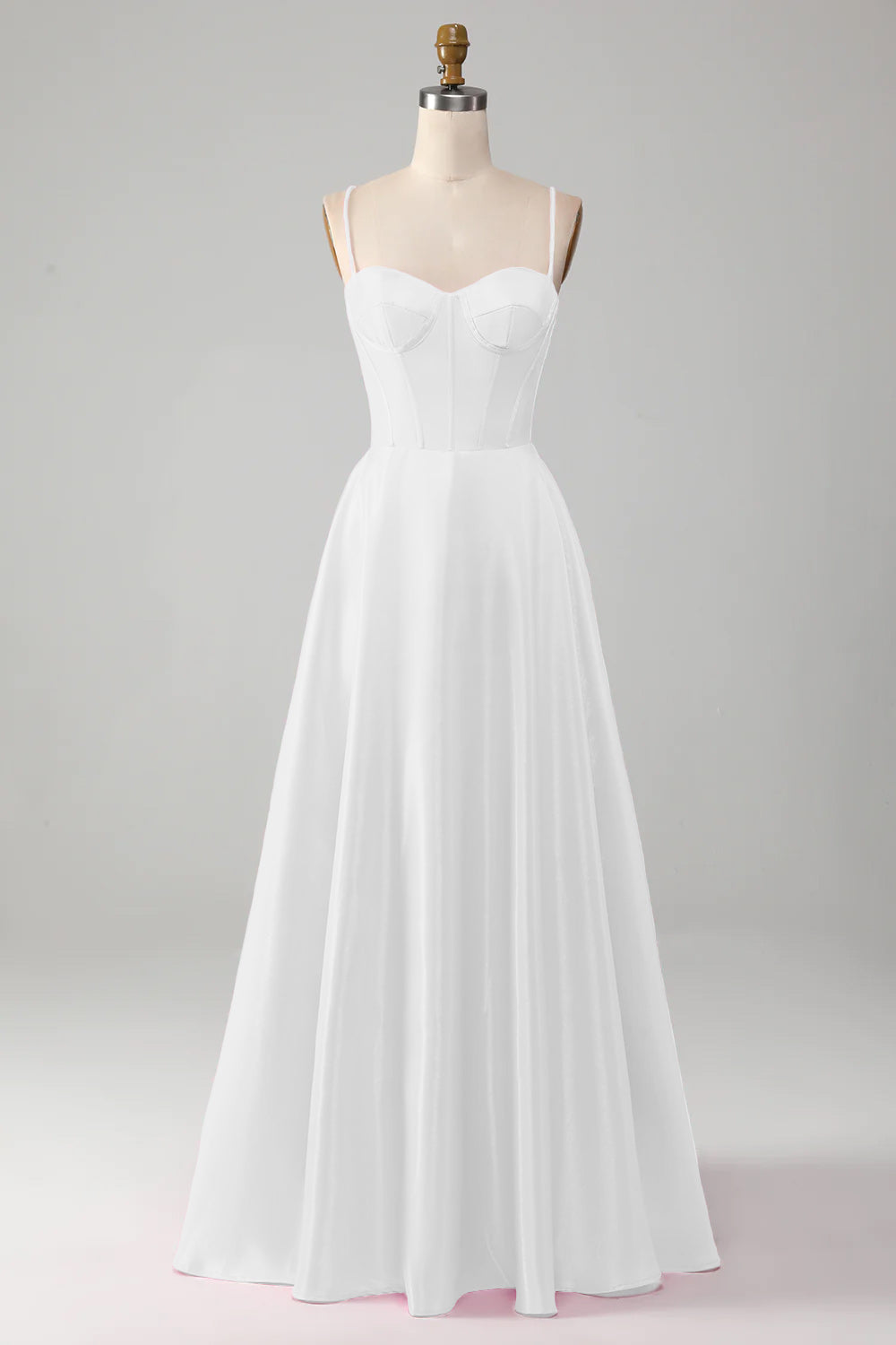 Petite robe blanche corsetée simple