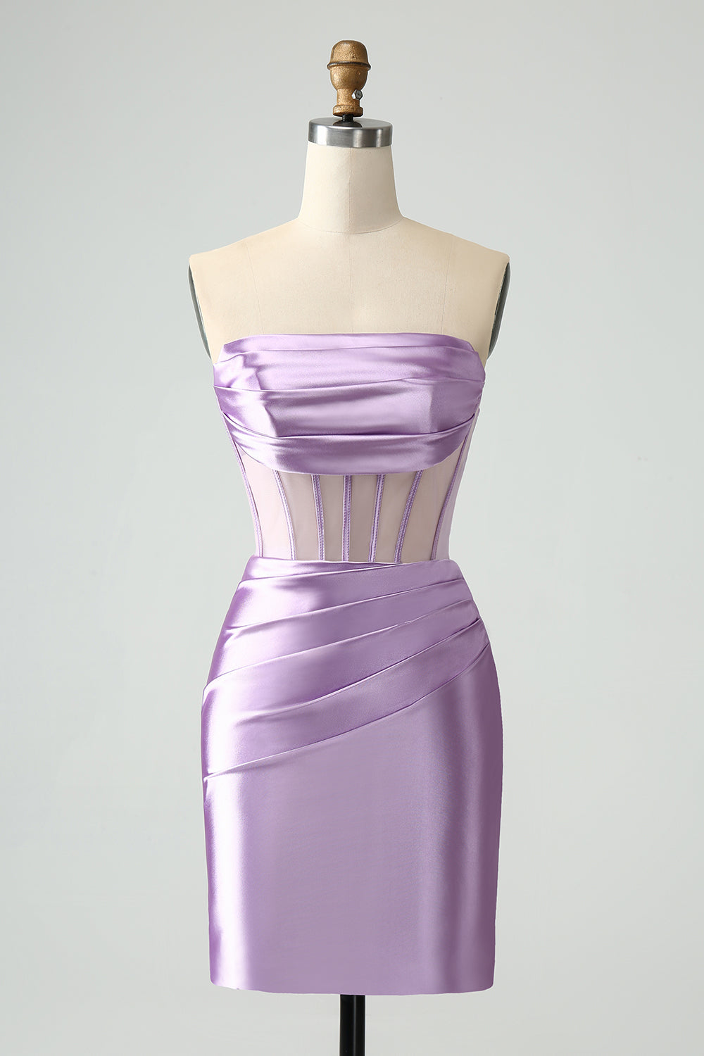 Robe courte de soirée vert foncé bustier moulante corset