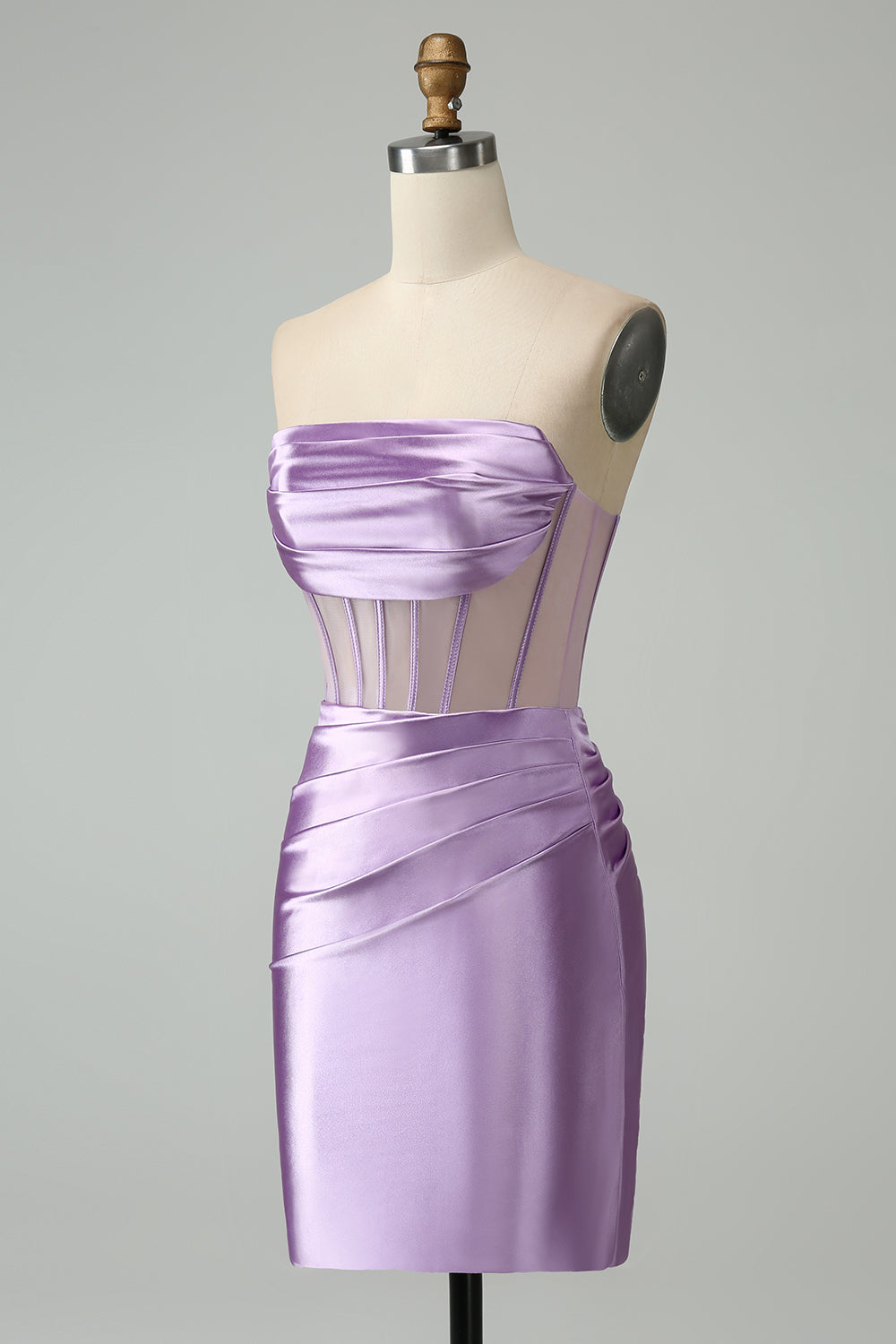 Robe courte de soirée vert foncé bustier moulante corset