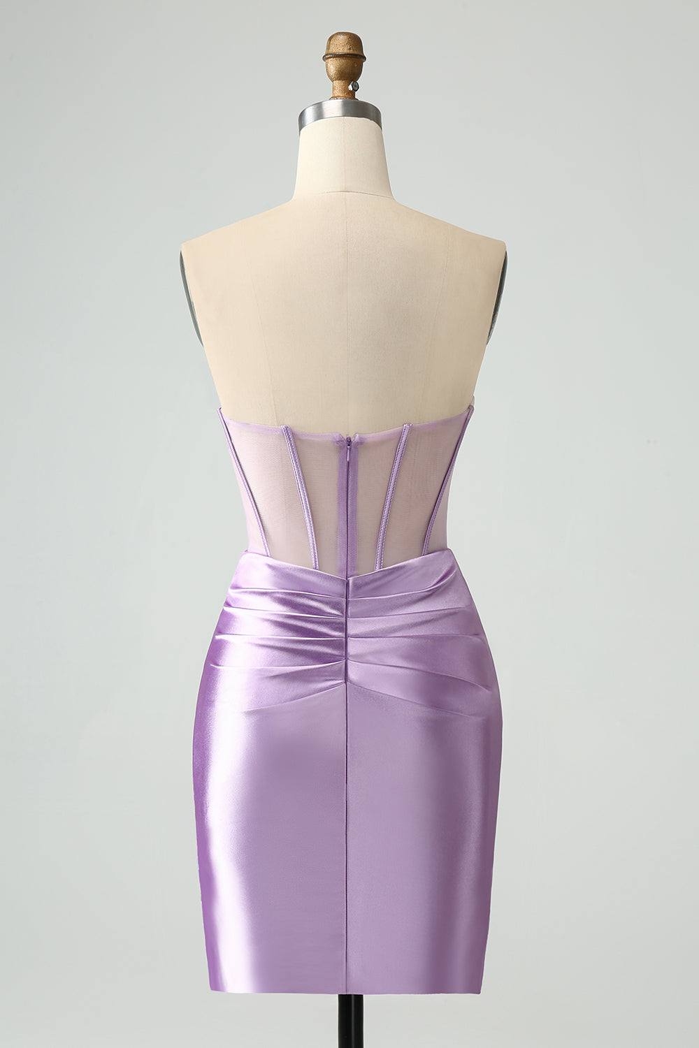 Robe courte de soirée vert foncé bustier moulante corset