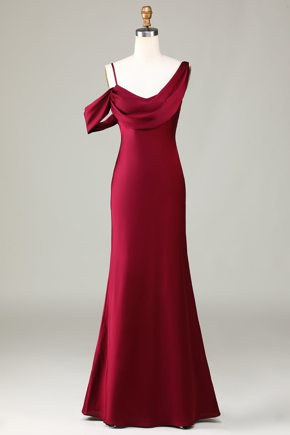 Robe longue de demoiselle d'honneur sans manches sirène Cabemet