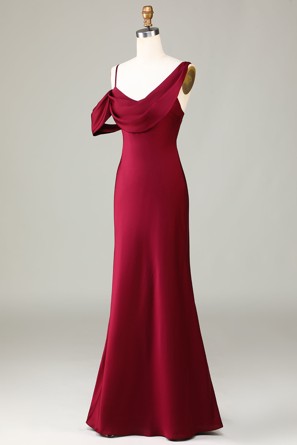 Robe longue de demoiselle d'honneur sans manches sirène Cabemet