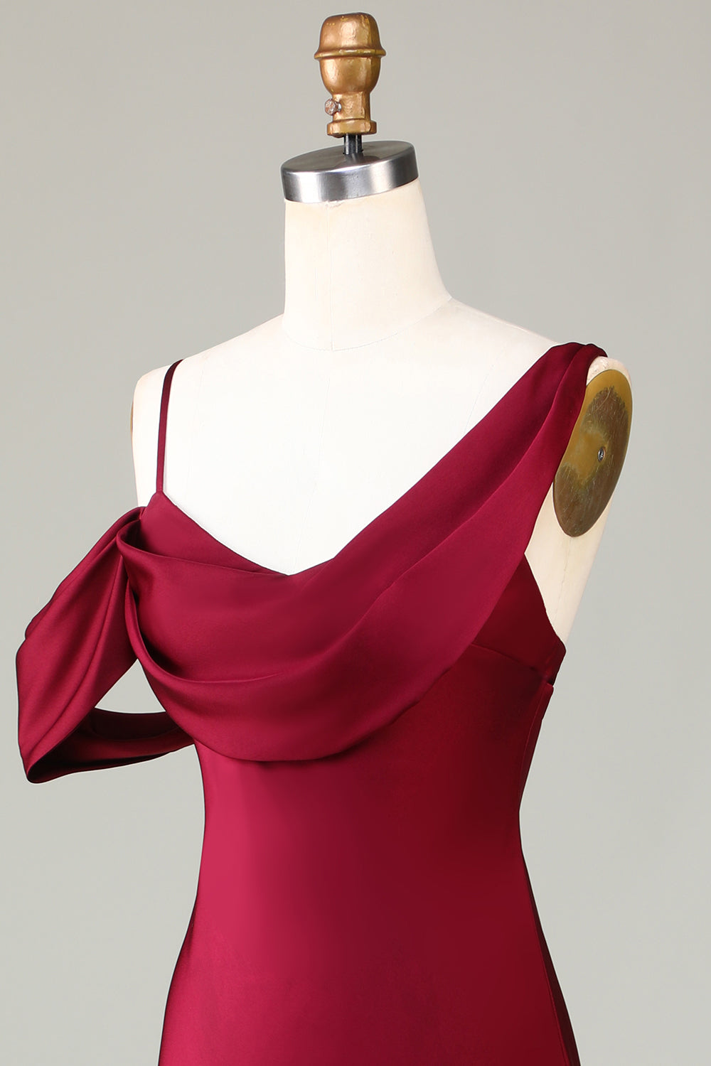 Robe longue de demoiselle d'honneur sans manches sirène Cabemet