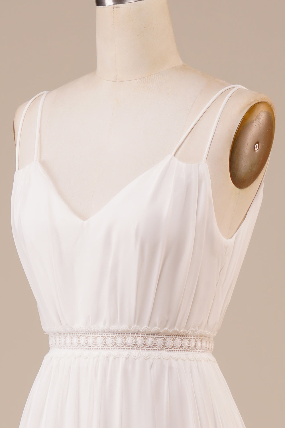 Robe de mariée longue simple coupe A-line