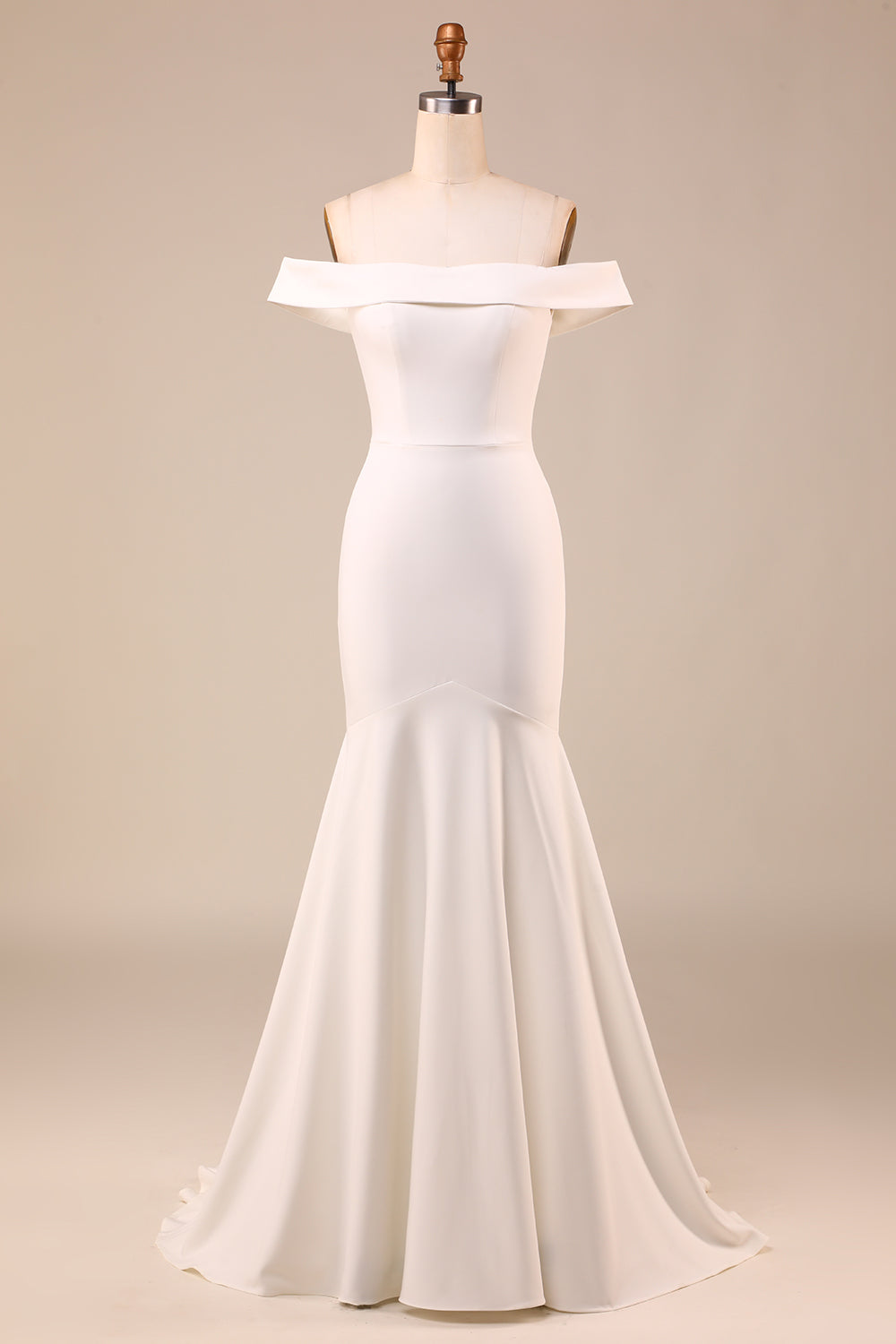 Robe de mariée longue en dentelle ivoire sirène avec laçage au dos