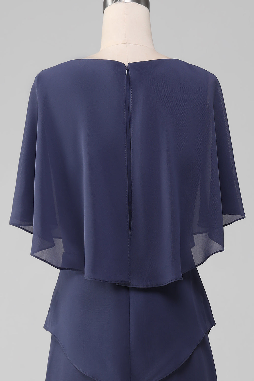 Robe mère de la mariée fourreau/colonne longueur thé en mousseline orageuse