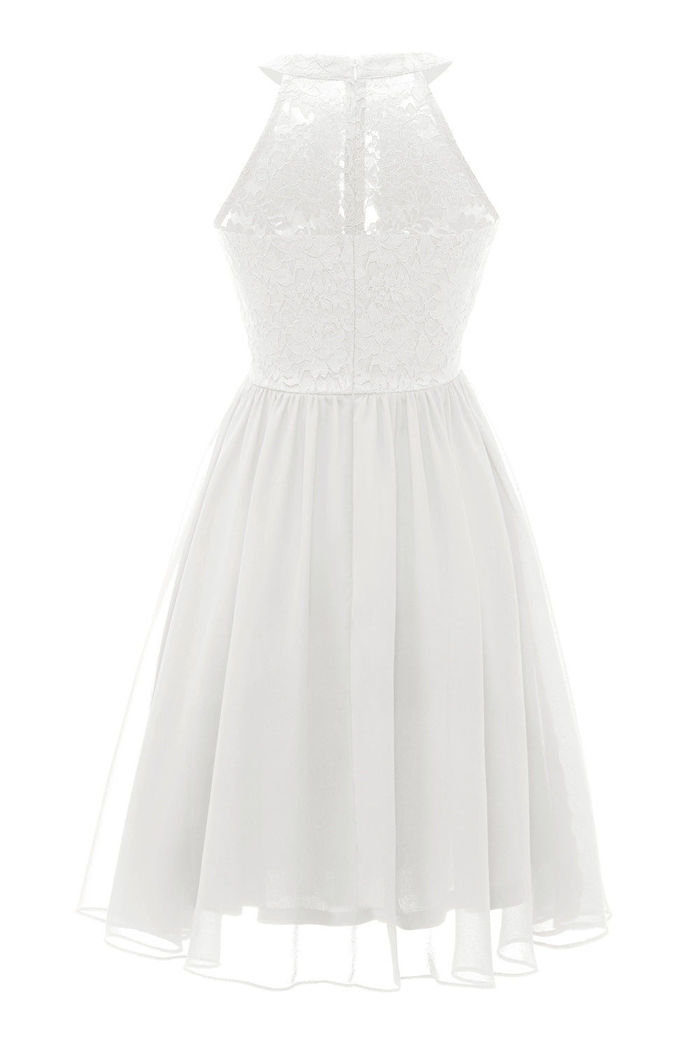 Robe en dentelle bleu marine avec col américain