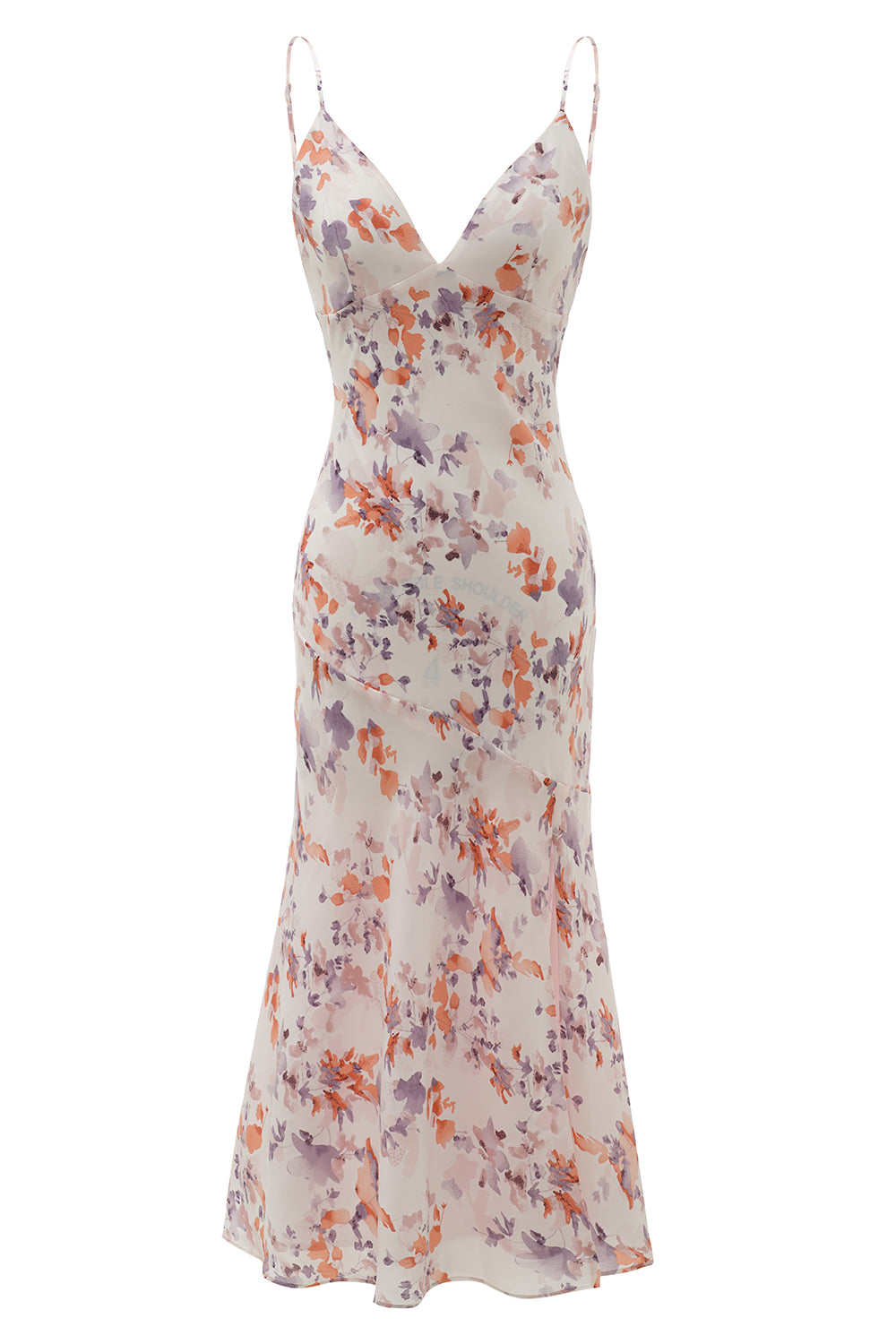 Robe d'été blanche à imprimé floral violet