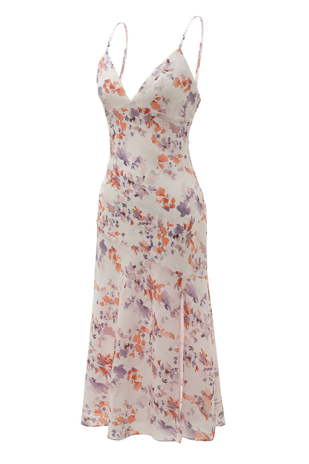Robe d'été blanche à imprimé floral violet