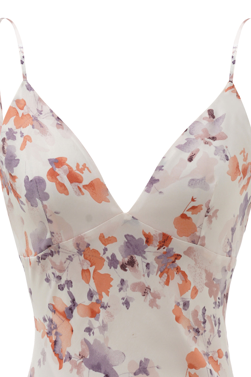 Robe d'été blanche à imprimé floral violet