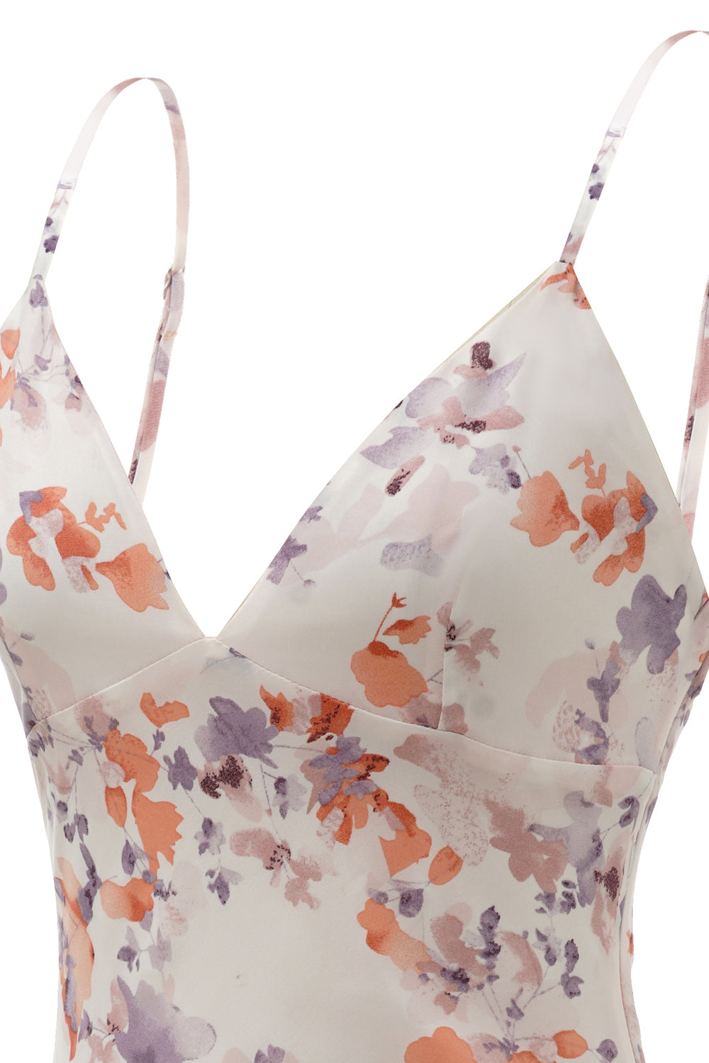 Robe d'été blanche à imprimé floral violet
