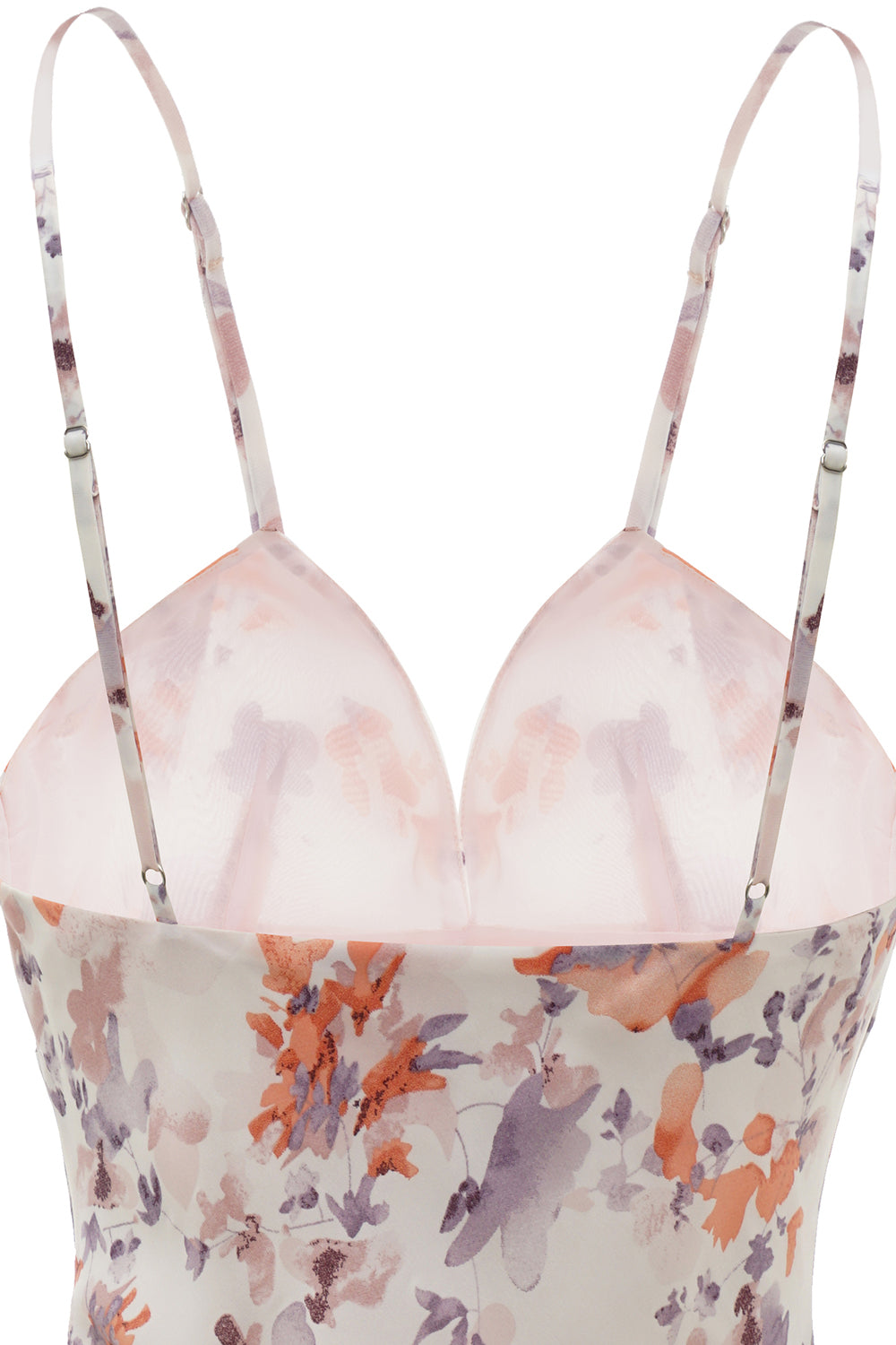 Robe d'été blanche à imprimé floral violet