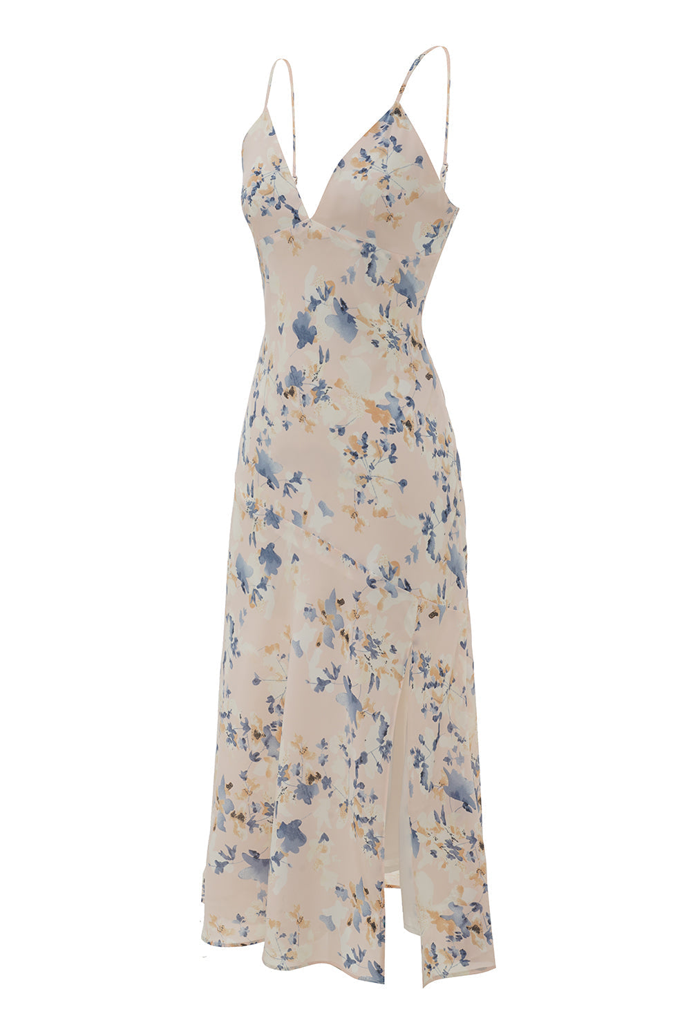 Robe d'été blanche à imprimé floral violet