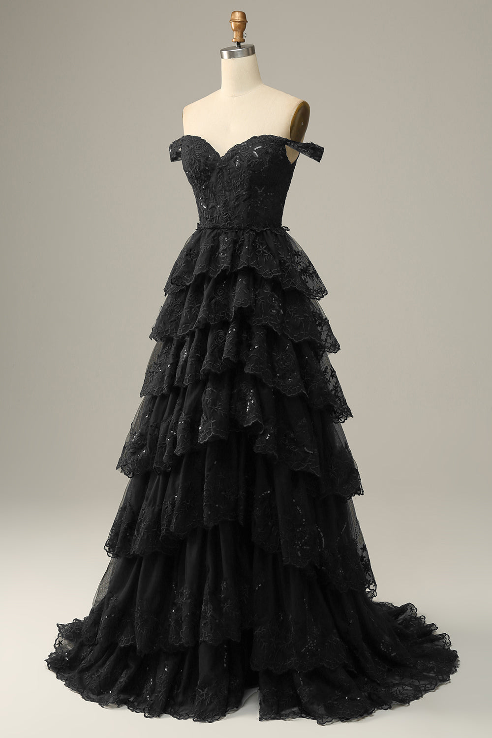 Robe de soirée corset bleu foncé, épaules dénudées et fente