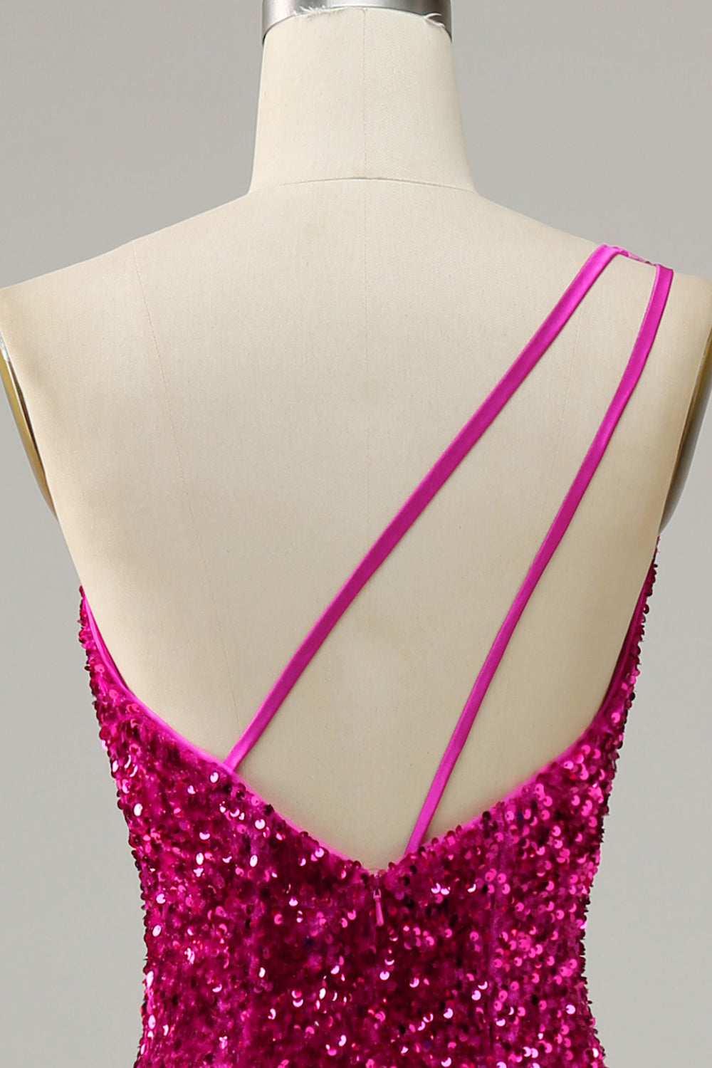 Robe de bal sirène à paillettes et à une épaule