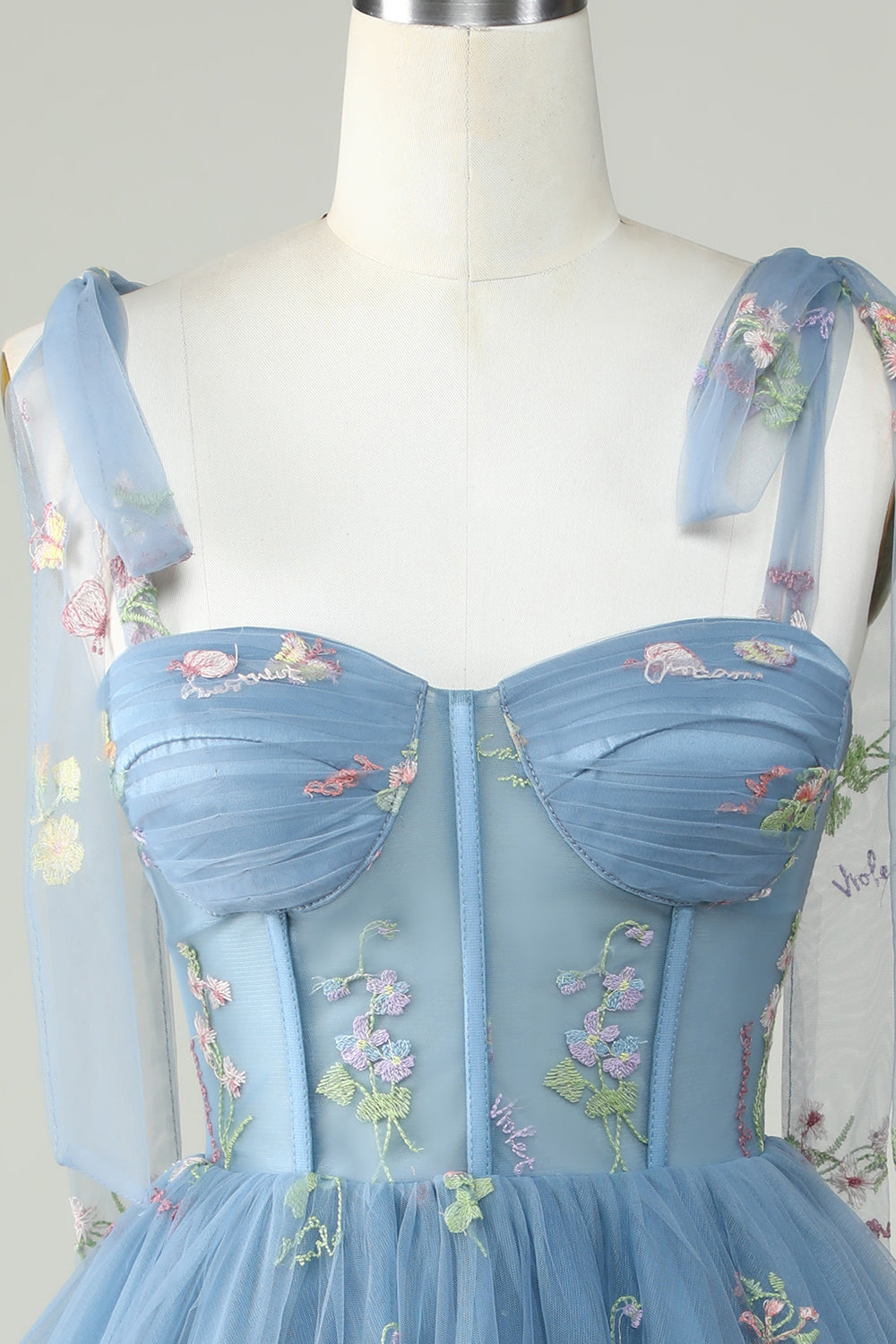 Jolie Robe Courte de Remise des Diplômes Verte Coupe Trapèze à Bretelles Fines avec Appliques