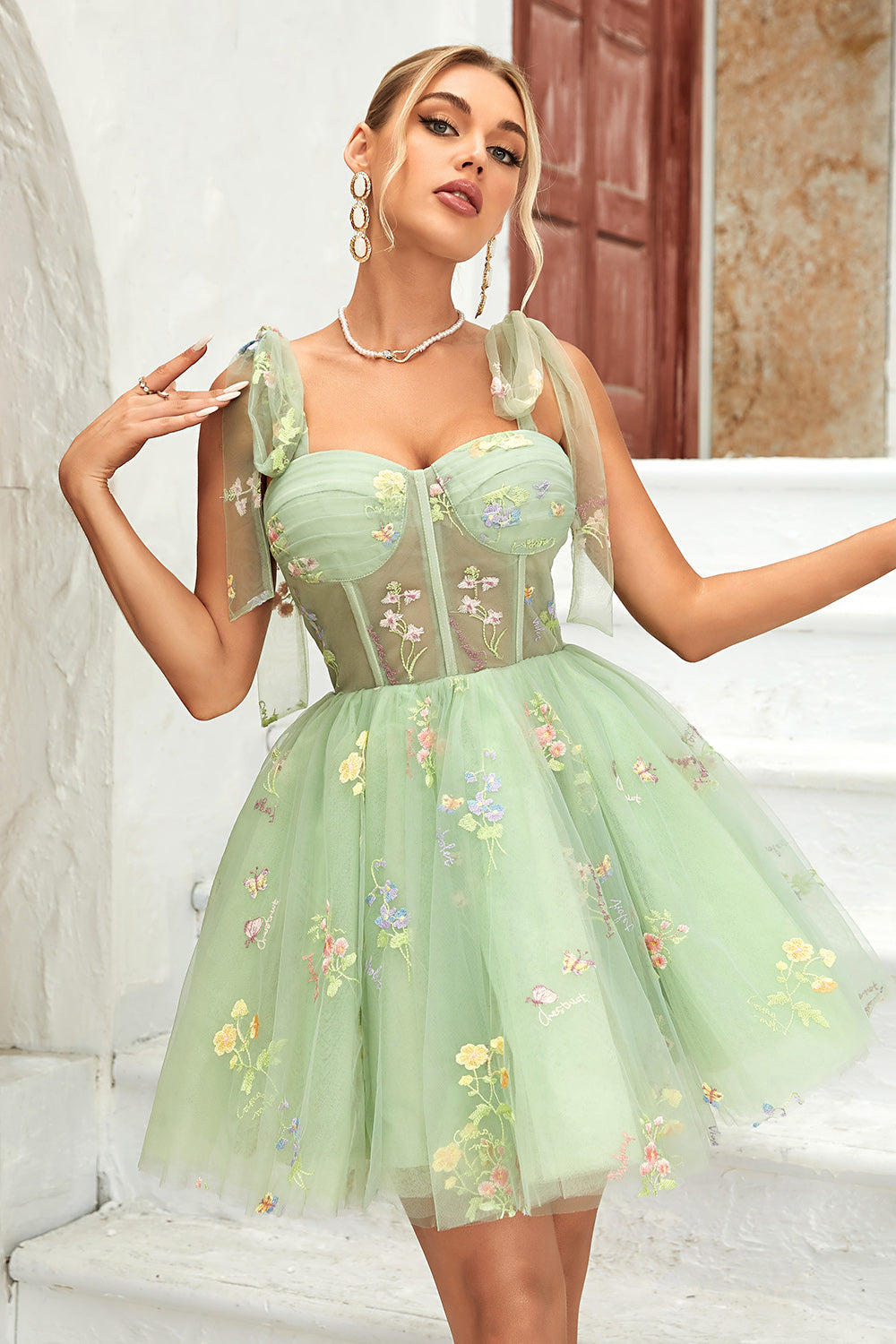 A Line Spaghetti Straps Black Short Graduation Dress with Appliques