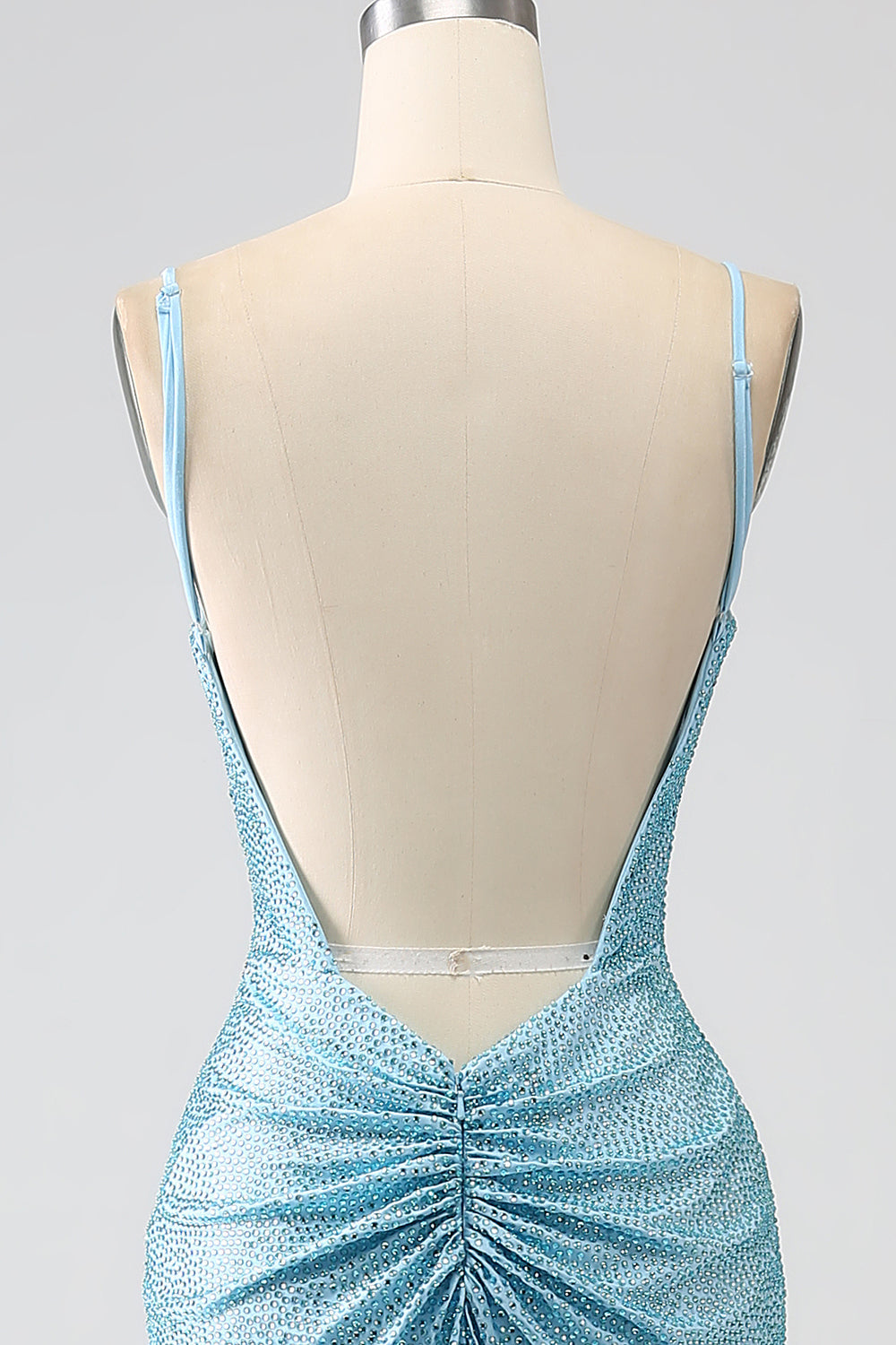 Robe de bal de sirène longue, vert foncé chatoyant, perlée avec fente