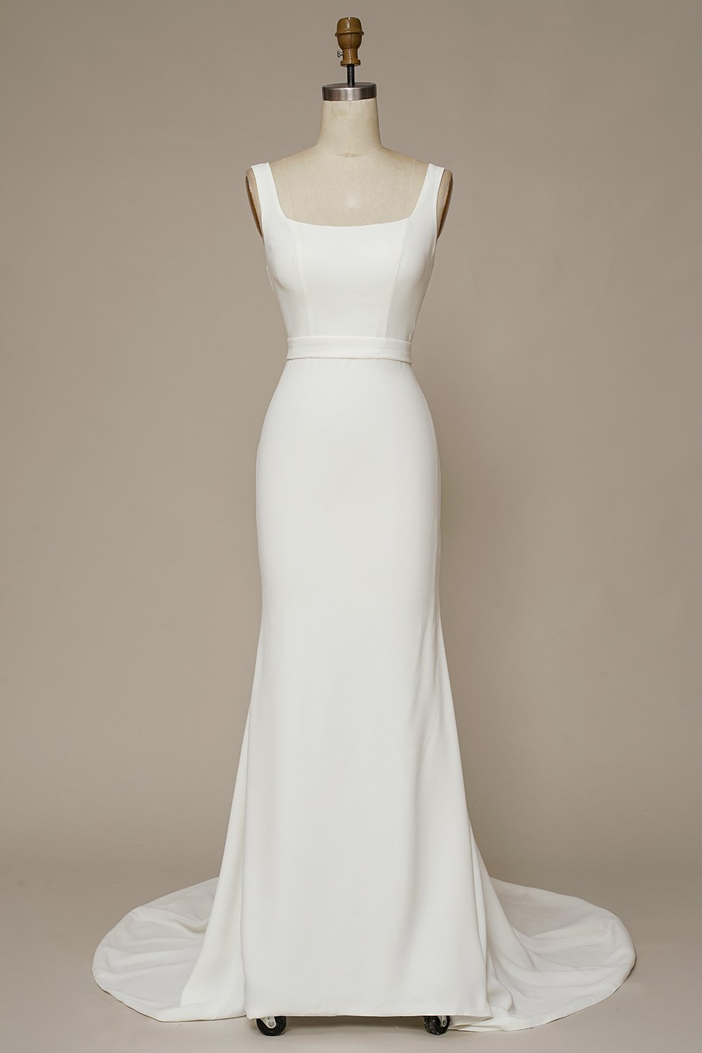 Robe de mariée sirène à encolure carrée
