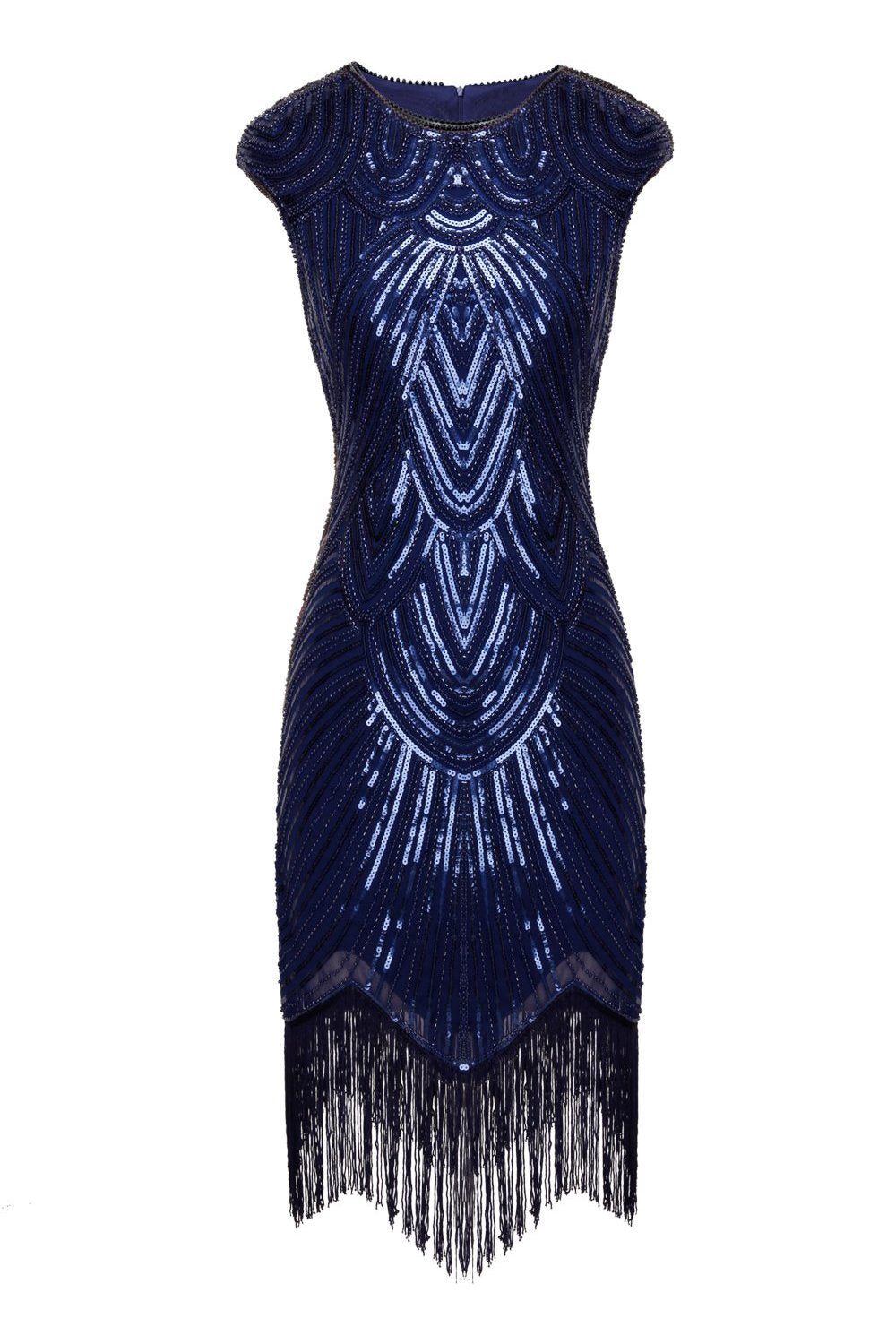 Robe Charleston Gatsby à franges pailletées rouges des années 20