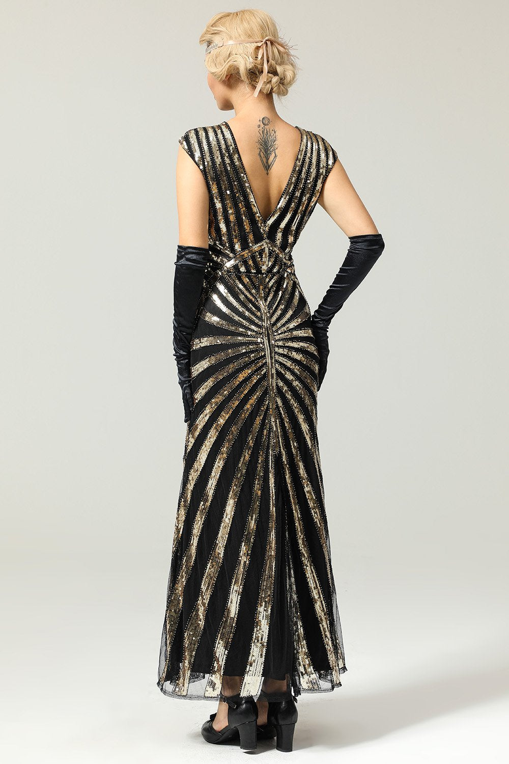 Robe sirène pailletée des années 20
