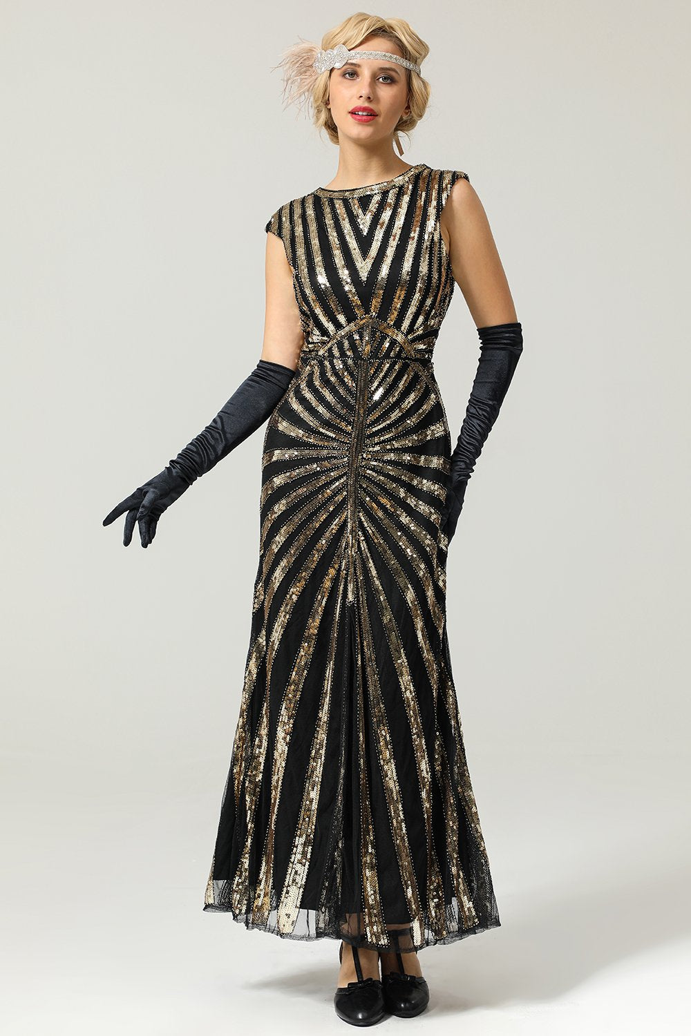 Robe sirène pailletée des années 20