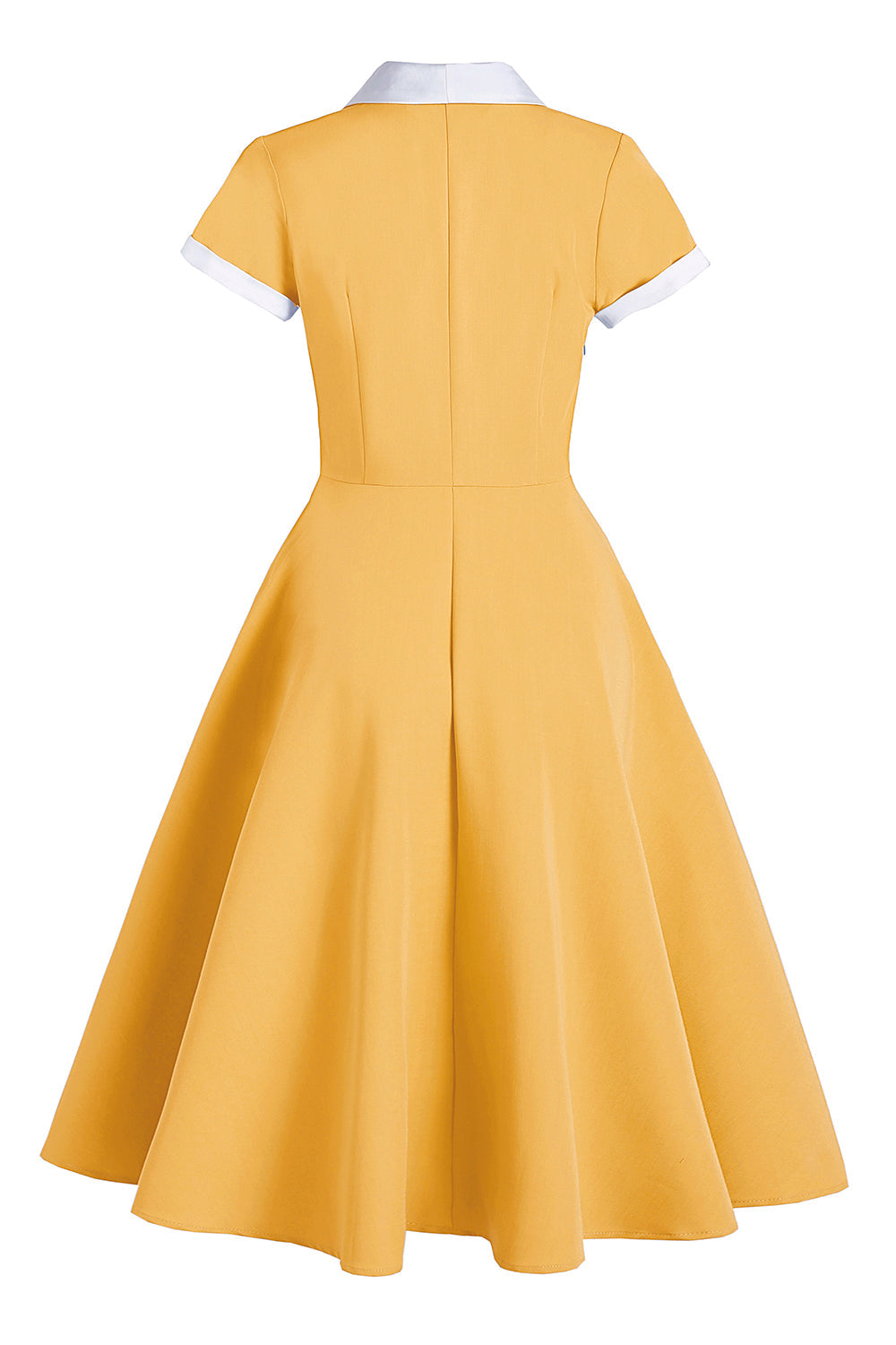 Robe Trapèze Bleue Années 50 avec Poches