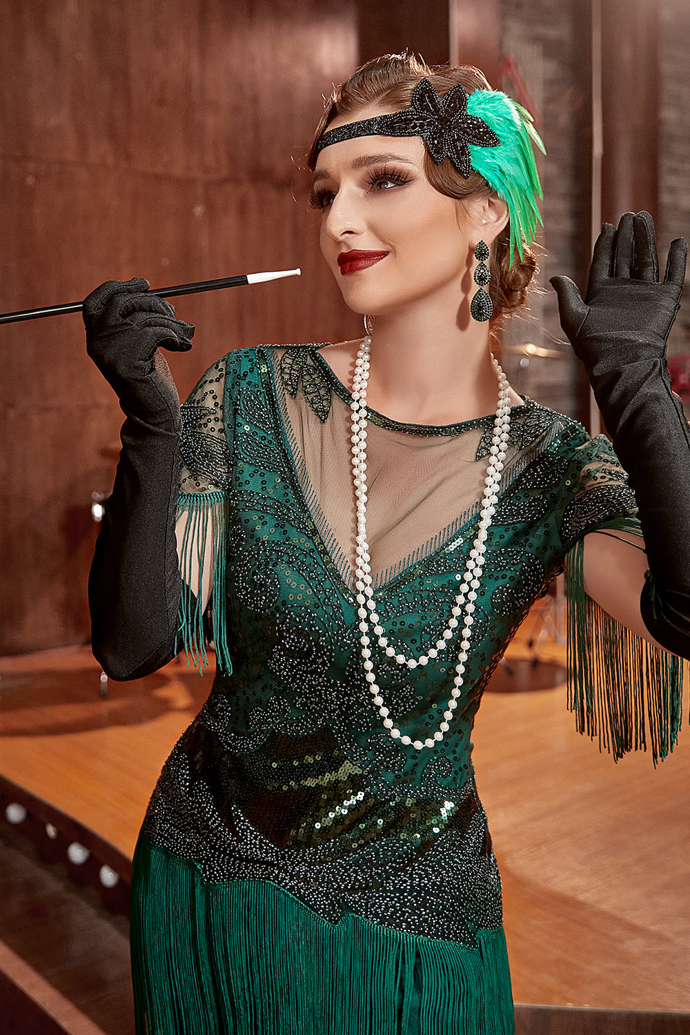 Green 1920s Party Accessory Sets
