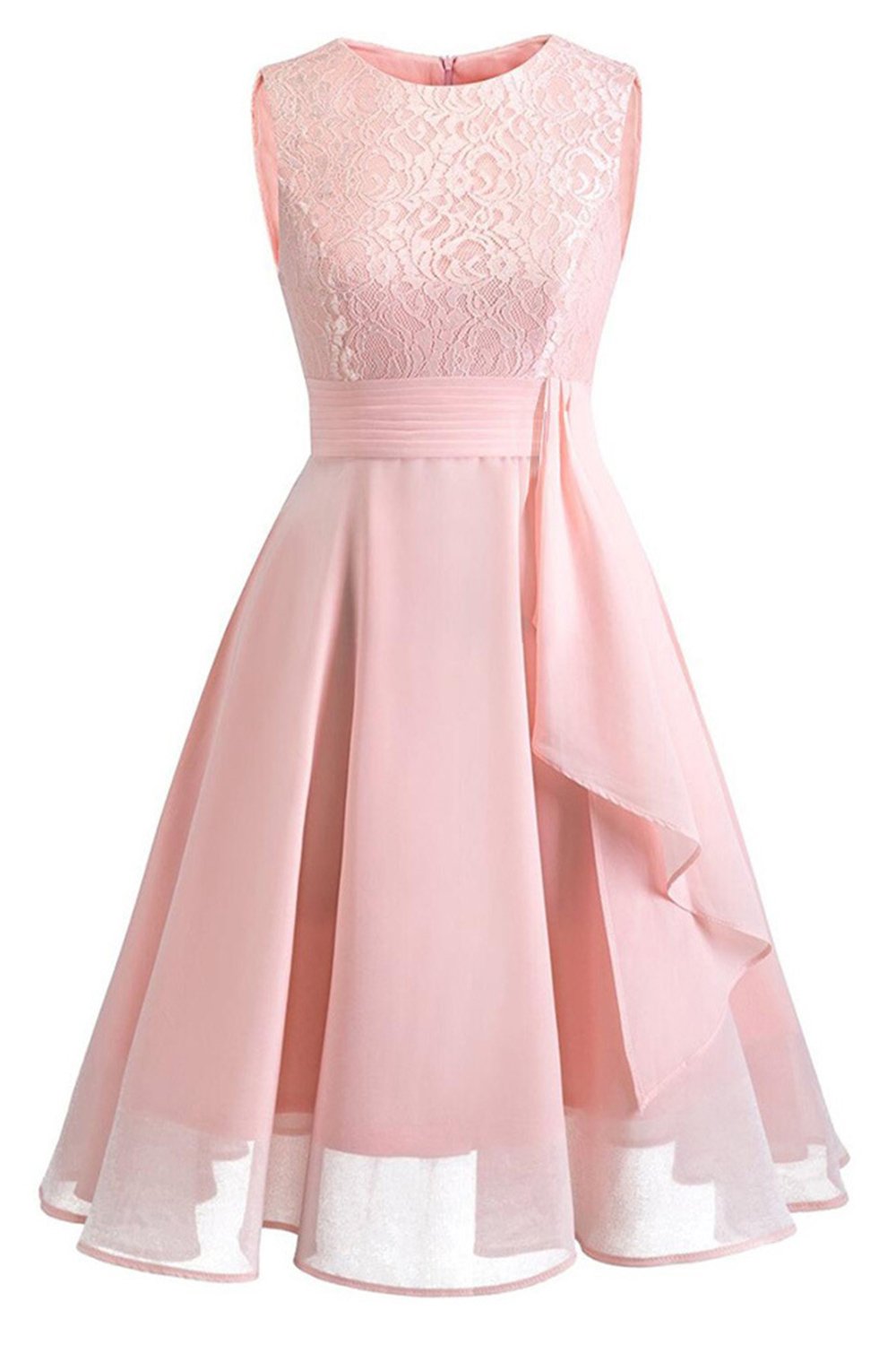 Robe de soirée de mariage en dentelle marine avec volants