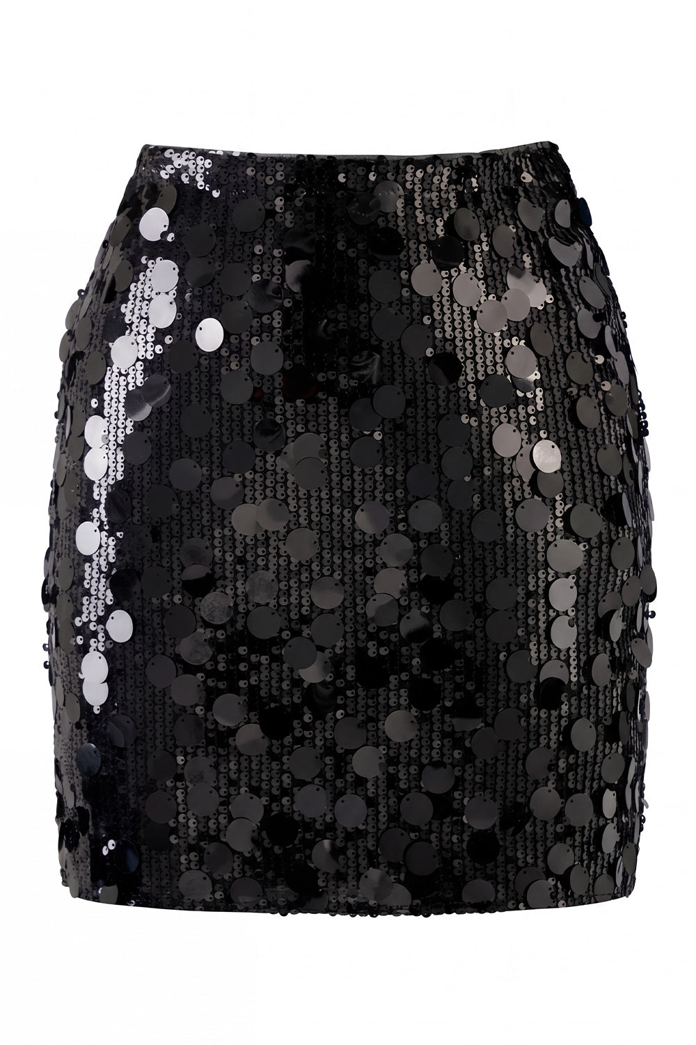 Women's Glamorous Large Sequin Mini High Waisted Sparkly Night Out Skirt