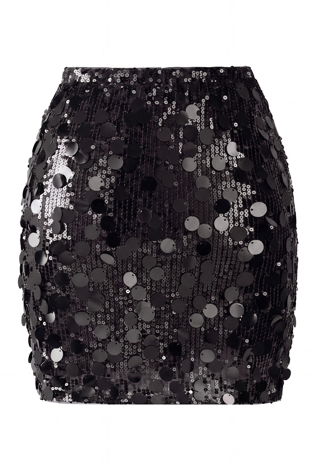 Women's Glamorous Large Sequin Mini High Waisted Sparkly Night Out Skirt