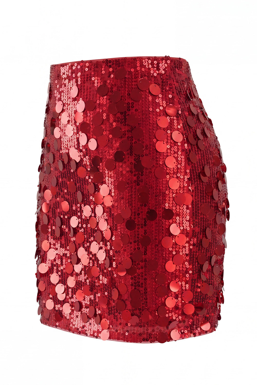 Women's Glamorous Large Sequin Mini High Waisted Sparkly Night Out Skirt