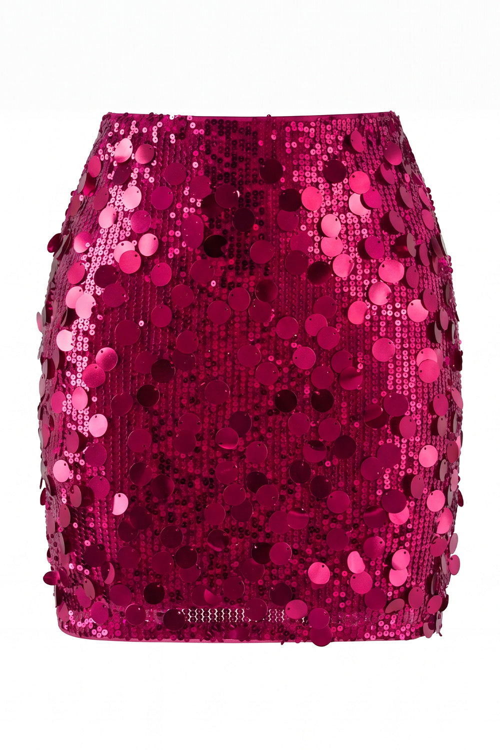 Women's Glamorous Large Sequin Mini High Waisted Sparkly Night Out Skirt