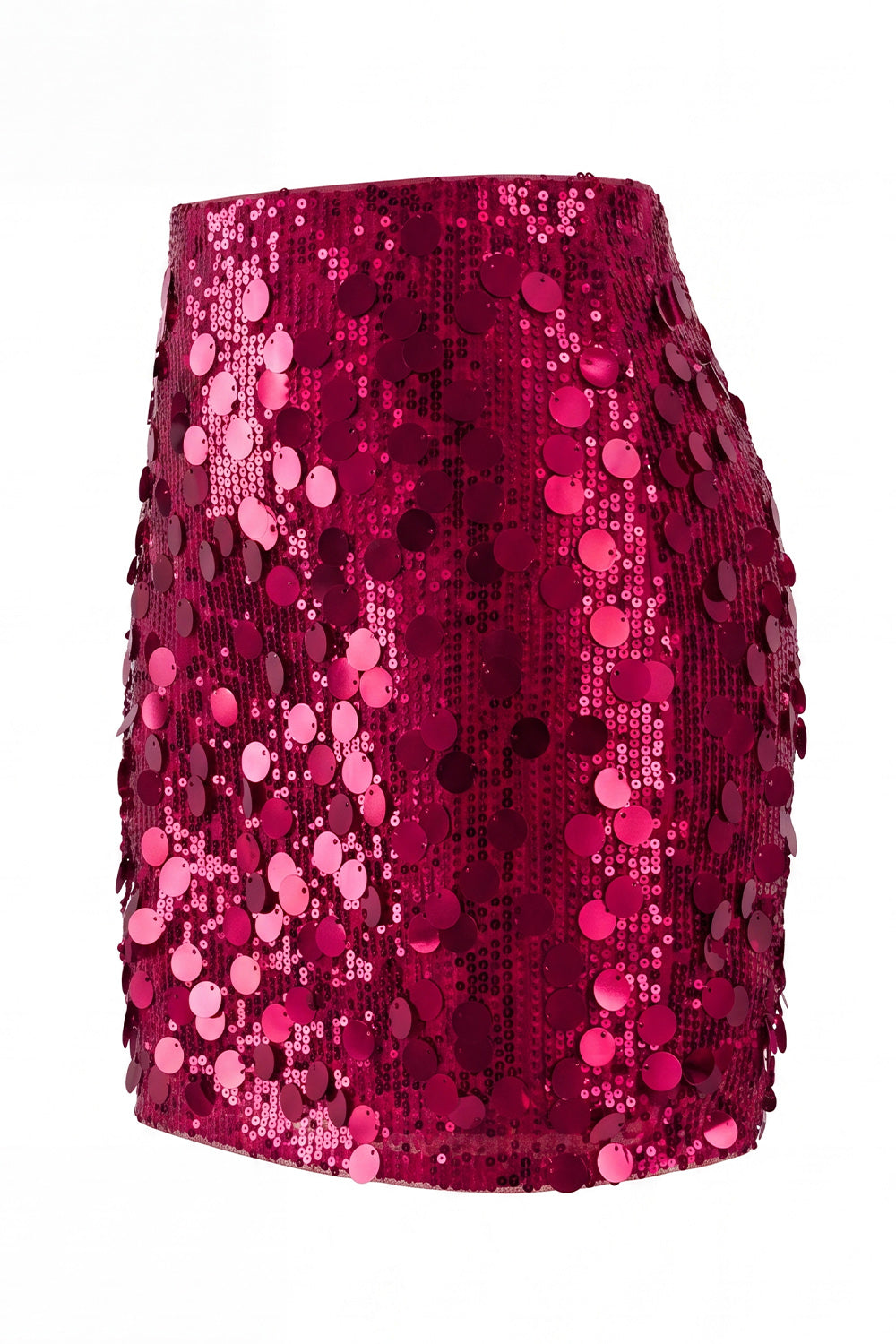 Women's Glamorous Large Sequin Mini High Waisted Sparkly Night Out Skirt
