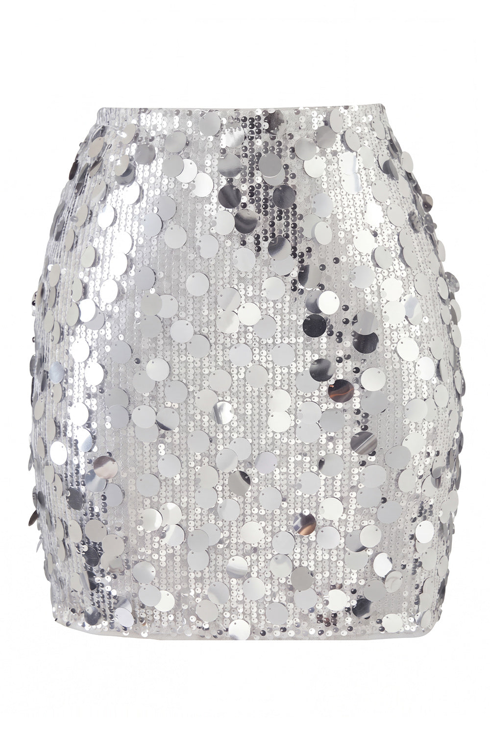 Women's Glamorous Large Sequin Mini High Waisted Sparkly Night Out Skirt