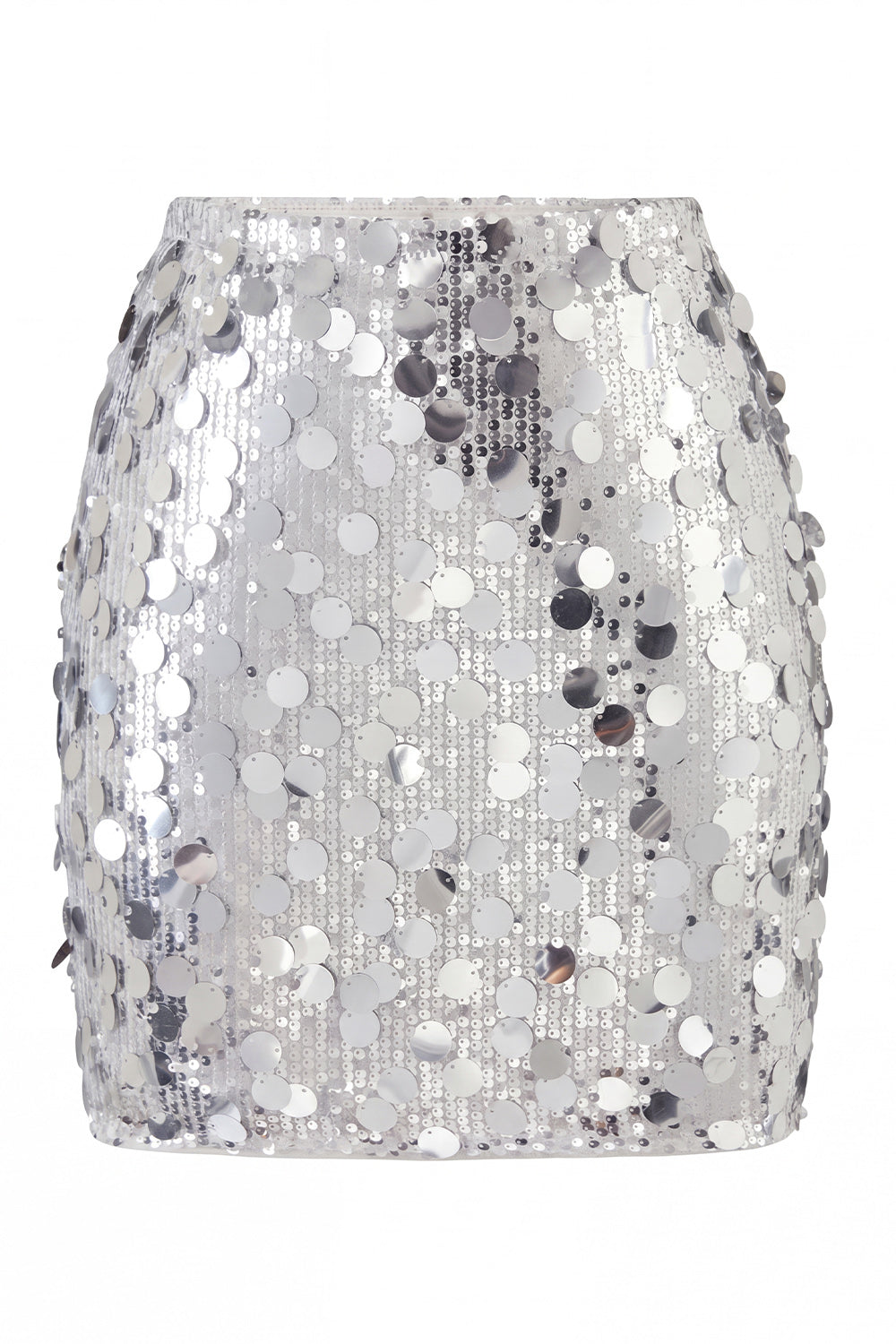 Women's Glamorous Large Sequin Mini High Waisted Sparkly Night Out Skirt