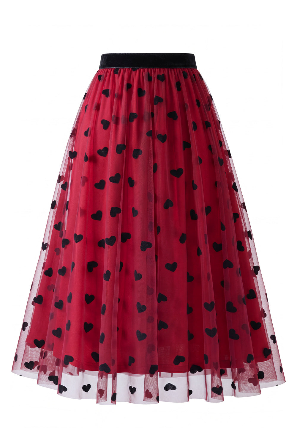 Jupon midi de princesse en tulle à fleurs 3D maille pour femme – Jupe longue évasée taille haute style fée
