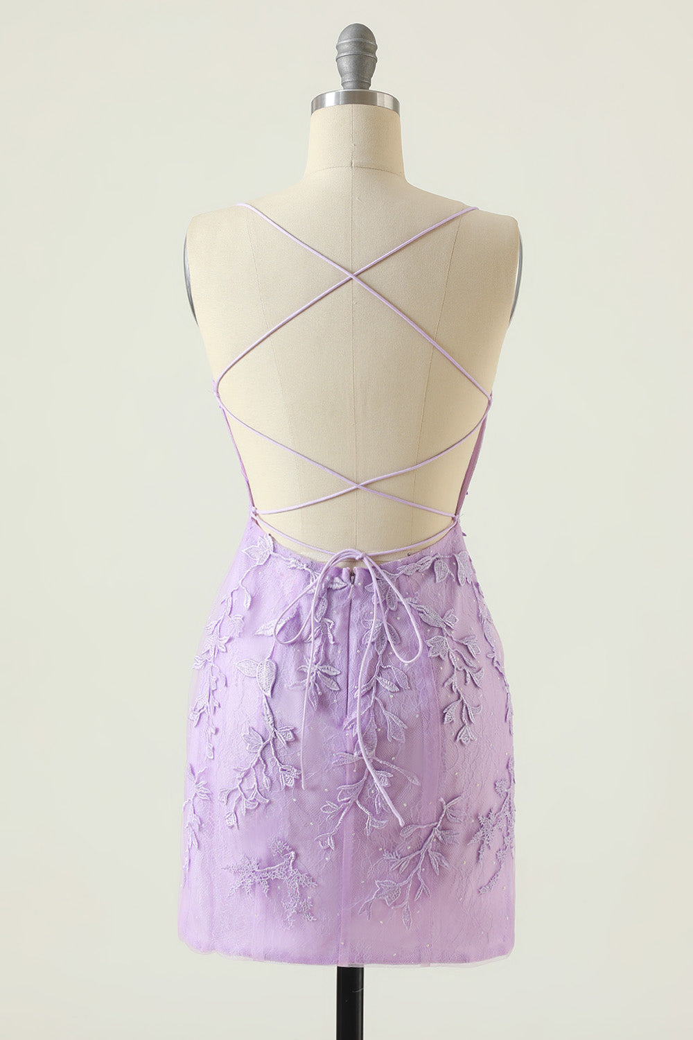 Light Blue Short Graduation Dress with Lace Beading